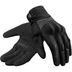 INBIKE Motorradhandschuhe Herren Damen Sommer Motocross Handschuhe Motorrad Fahrradhandschuhe Männer Vollfinger Schutz Atmungsaktiv Schwarz M