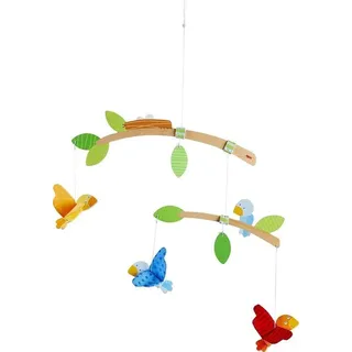 Farbenfrohes Mobil Vögelchen Baby Mobile mit Tierstimmen für das Babybett - Bunt