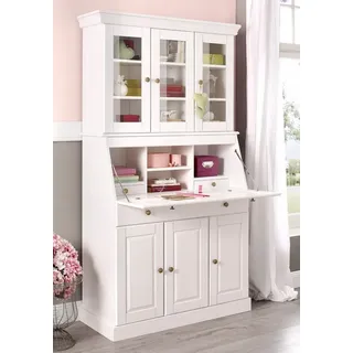 OTTO home Home »Rosi im Landhausstil« Schreibtisch aus Massivholz, mit Vitrine, in 2 Breiten,