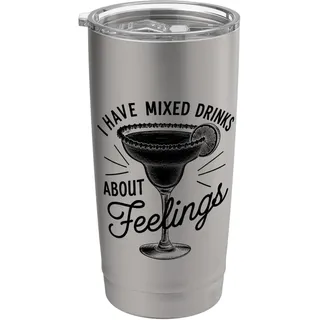 Ich trinke Mixed Drinks About Feelings Cocktail Hour Margarita Doppelwandiger Edelstahl-Thermobecher