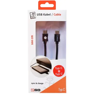 2Go Lade-/Datenkabel USB-C auf USB-C schwarz,