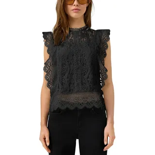 QS Damen Blusentop aus Spitze Spitzenbluse ärmellos