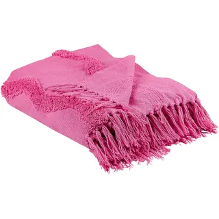 Beliani Kuscheldecke Khari 125 x 150 cm Rosa