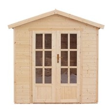 Timbela  Gartenhaus Holz M351FB+H351FBGREEN 4,08 m2 Dachziegel Grün mit Boden