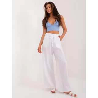 Italy moda Weite Damenhose Ragifredo weiß One size - Weiß