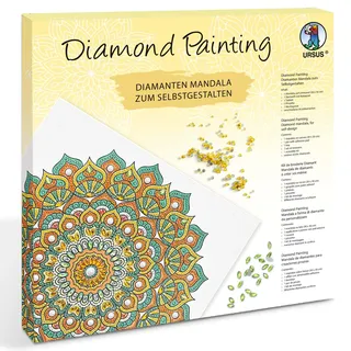 Ursus Diamond Painting Mandala Set 7 Bastelset mit Steinchen ca. 30 x 30 x 1,5 cm