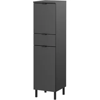 Germania Mediumschrank Arcena 1394 Graphit, B:30cm H:120cm T:34cm, Holzwerkstoff, Schränke, Midischrank