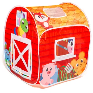 MOLTO Aktivitätszelt Bauernhof mit 25 Bällen, interaktives Spielzentrum für Kinder, Stimulierung kognitiver und motorischer Fähigkeiten