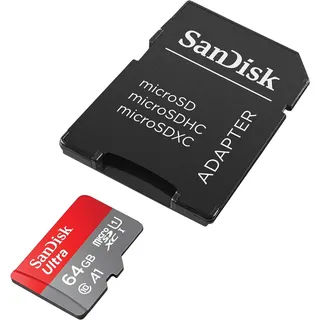 Ultra microSD + SD-Adapter UHS-I U1 A1 120 MB/s 64 GB
