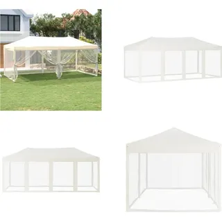vidaXL Partyzelt Faltbar mit Seitenwänden Creme 3x6 m - Partyzelt - Partyzelte - Pavillon - Pavillon - Creme