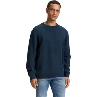 Tom Tailor 1047570 Structured Crewneck Knit Pullover - real teal navy twotone, - XL,