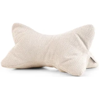 Nackenkissen MAGMA HEIMTEX "ARLO Leseknochen", natur, B:0cm H:0cm L:42cm Ø:22cm, Faserbällchen (Polyester), Polyamid, Polyester, Funktionskissen, Nackenkissen, Ergonomisches und kuscheliges Nackenkissen sowie Buch-/Tabletstütze