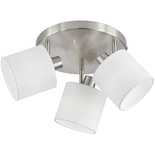 Trio Tommy 3 E14 rund grau/Nickel matt