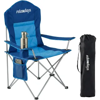Relaxdays Campingstuhl faltbar Blau