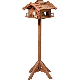 Dobar Vogelhaus Tirol im Berghütten-Design 37 x 37 x 117 cm Braun FSC®