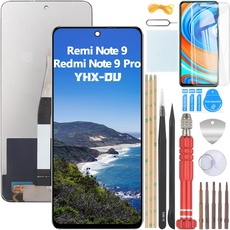 YHX-OU 6.67" Schwarz Display für Xiaomi Redmi Note 9 Pro Redmi Note 9s LCD Display Touchscreen Ersatz Bildschirm mit Werkzeug+ 1 Stück Schutzfolie