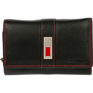 Old River XXL Geldbörse Portemonnaie Damen Leder Geldbeutel Portemonnaie Schwarz Rot - Schwarz
