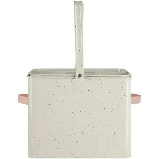 Premier Housekeeper Box, Verzinktes Metall mit Pulverbeschichtung, Spaltleder, Silber, S