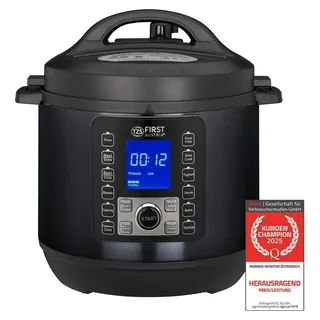First Austria Multikocher grau/schwarz 6,0 l