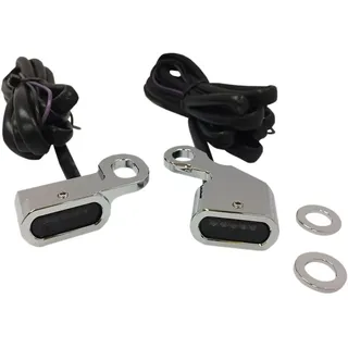Drag Specialties L22-0230cmenu Blinker Für Motorräder - Chrome / Smoke - One Size