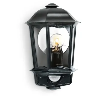 Steinel Außenleuchte Aluminium, Glas, Metall 33,5 cm mit Bewegungsmelder schwarz