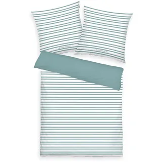 Bettwäsche 135x200, Tom Tailor Bettwäsche-Set Scandi Trio, zeitlos, gradlinig, klar, 100% natürliche Baumwolle, 1x Kissenbezug 80x80 + Bettbezug 135x200, Reißverschluss, Erwachsene (Kopenhagen)