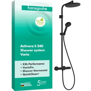Hansgrohe Activera S Duschsystem 240 1 Strahlart Mattschwarz 28078670