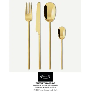 Sambonet - 100 PVD Gold / Gold - Besteck 48 Stück 12 Menschen - Einzelhändler