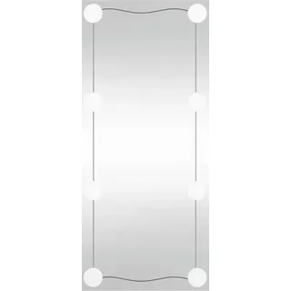 vidaXL Wandspiegel mit LED-Leuchten 50x100 cm Glas Rechteckig - Silber