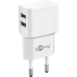 goobay Dual USB-Ladegerät 2,4 A (12W) white