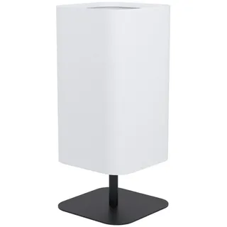 Eglo Tischleuchte , Schwarz, Weiß , Metall, Textil , länglich , 18.5x42x18.5 cm , Kippschalter , Lampen & Leuchten, Innenbeleuchtung, Tischlampen, Tischlampen