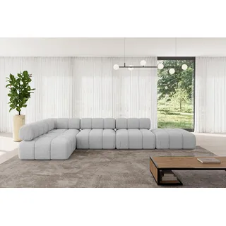 ALTDECOR Modulares Sofa Ecksofa in L-Form - Favio-L2 - 380x190x70 cm Hellgrau universal, links/rechts Corner modular Sofa Eckcouch Couch Wohnlandschaft Cauchsofa Polstersofa - Hellgrau, Grau