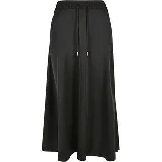 URBAN CLASSICS Satin Midirock Schwarz XS