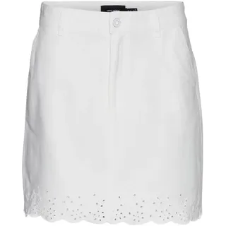 VERO MODA Damen Vmbolina Mr Short Emb Skirt Minirock, Snow White, S EU