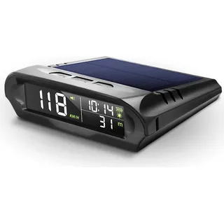 Auto Wireless Headup Display Solar GPS Digitaler Tachometer mit LCD-Bildschirm Übergeschwindigkeitsalarm KMH/MPH Zeit/Höhe/Temperatur/Geschwindigkeit