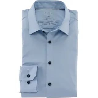 OLYMP Businesshemd »No. Six 24/Seven super slim« in bequemer Jersey-Qualität, blau