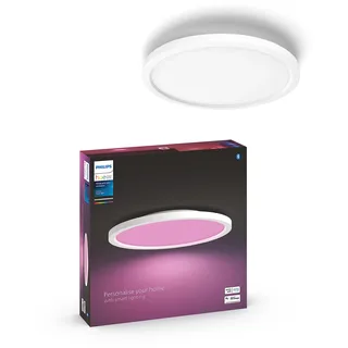 Philips Hue White Ambience Surimu Panelleuchte, weiß & Tap Dial Switch Drehschalter, weiß, personalisierbar via Hue App, Zubehör