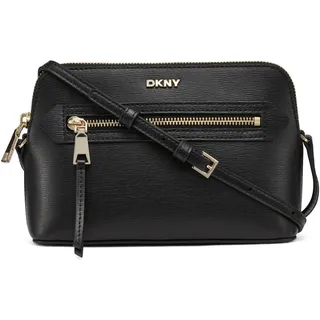 DKNY, HANDBAG, BRYANT AVE TOP ZIP DOME CROSSBODY, BLK/GOLD,1SZ
