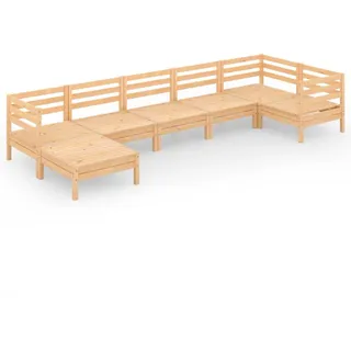 vidaXL Garten-Lounge-Set 7-tlg. braun