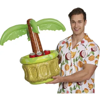 FIESTAS GUIRCA | Aufblasbarer Palmen Getränkekühler 65 cm – Palme Kühler für Sommerpartys, Festivals & Grillpartys – Tropischer Bierkühler Lustiges Partyzubehör für Strand und Pool Partys