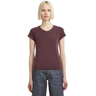 G-STAR Damen Eyben Slim V-Neck Top 2.0 T-Shirt, Rot (Maroon Gd D24533-b059-h731), L EU
