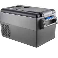 VEVOR 35L Autokühlschrank Kompressorkühlbox Edelstahl Urlaub Isolierbox Mini Kühlschrank Kühlbox Auto und Steckdose