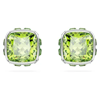 Swarovski Birthstone Ohrstecker August, Grüne und Rhodinierte Ohrringe mit Strahlenden Swarovski Kristallen