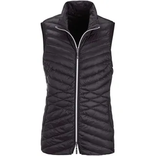 Kurzweste GOLDNER "Kurzgröße Taillierte Daunenweste mit Stehkragen", Damen, Gr. 23, schwarz, Obermaterial: 100% Polyamid PA., Modisch, Westen Kurzweste, Mit taillenformenden Steppmuster