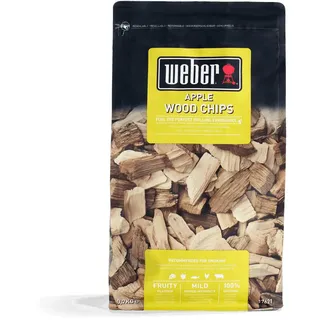 Weber Apfelholz Räucherchips (700g Packung) - dezentes Aroma, ideal für Käse, Gemüse, Fisch, Geflügel, Schwein & Wild, EU-Produkt, nachhaltig gewonnen, FSC zertifiziertes Holz (17622)