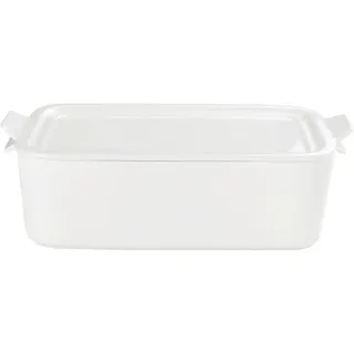 Homeware Profession. Auflaufform , Weiß , Keramik , 2,5 l , rechteckig , 18.3x10.4x30.5 cm , Lfgb , backofengeeignet, mikrowellengeeignet , Kochgeschirr, Auflaufformen