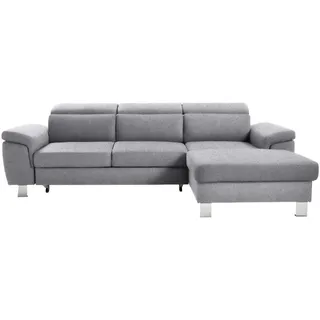 XORA Ecksofa Hellgrau, - 250x167 cm,