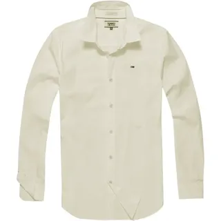 Tommy Jeans Original Stretch Slim Fit Langarmhemd - Classic White - XS