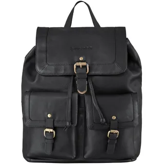 STILORD 'Nora' Großer Lederrucksack Vintage Hochwertiger Daypack 13.3 Zoll Rucksack-Handtasche für Schule Office Uni Freizeit Büro Echtes Leder für Damen und Herren, Farbe:schwarz