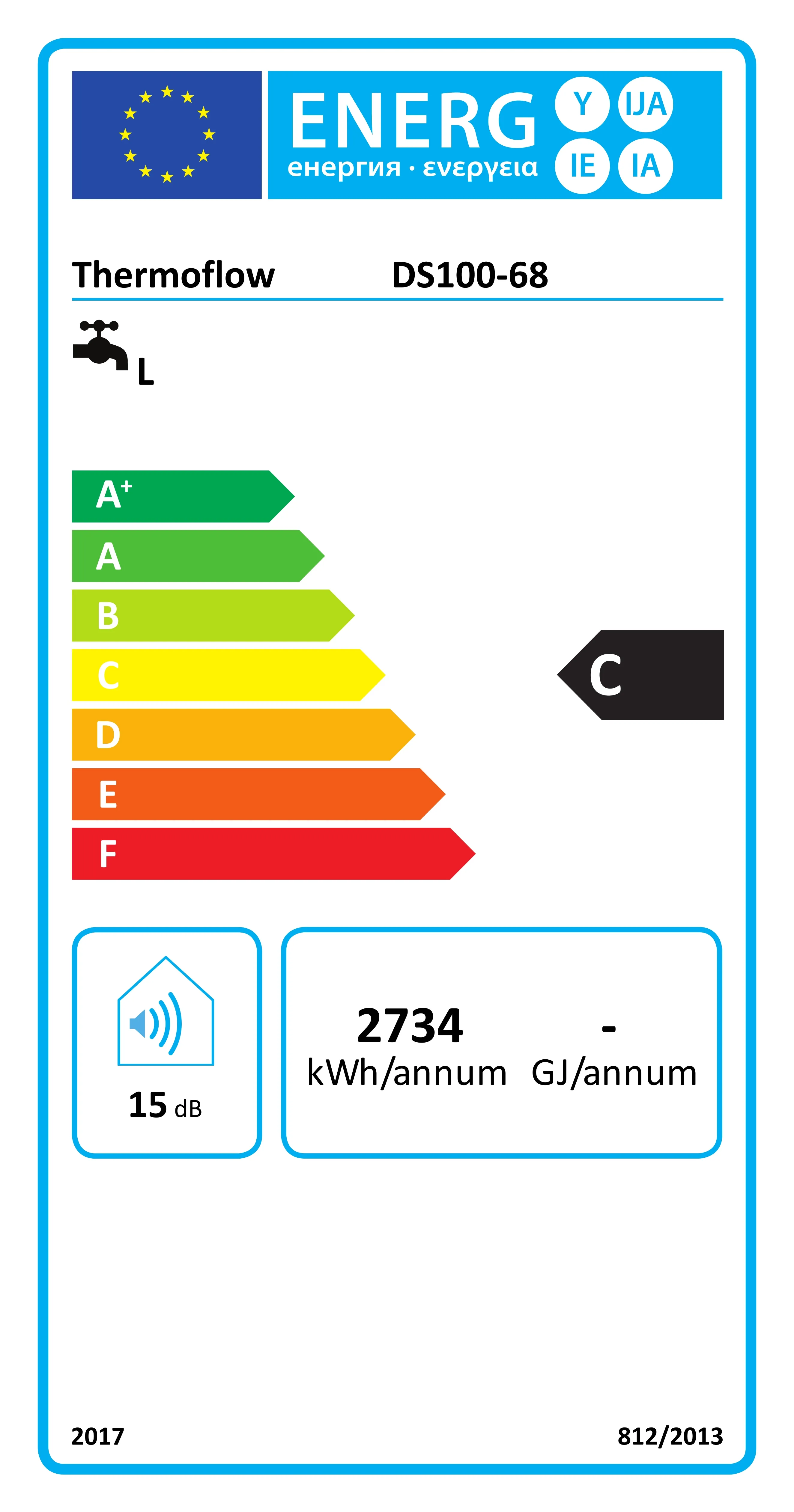 Bild von Warmwasserspeicher 100 L Wandspeicher DS 100 1,5kW